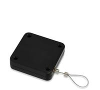 Retractable Punch-Free Door Closer with Anti-Theft Cable Strong Adhesive Durable Black Design 800g Perfect for Home & Office Security Solutions