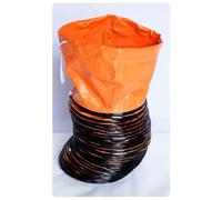 Retractable PVC Duct Hose - Adjustable Rope & D-Ring, High Temp, Flame Retardant Flexible Vent Hose for Exhaust Fan and Ventilation, Industrial & Home Use