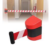 Retractable Queue Barrier Belt, Wall Mount Safety Crowd Control for Banks, Airports, Hotels, and Public Areas
