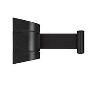 Retractable Queue Barrier Belt with Wall-Mounting, Black ABS Housing, Crowd Control Safety Barrier for Events, Queuing Systems, and Public Spaces