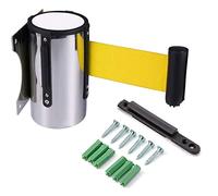 Retractable Queue Barrier Post, Wall-Mounted Stainless Steel Crowd Control Belt, Line Divider for Retail Spaces, Safety Stanchion for Efficient Queue Management
