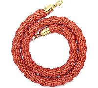 Retractable Queue Barrier Rope with 2 Hooks, 100-305 cm Hemp Rope, Crowd Control System for Theater, Hotel, Restaurant, Cinema (Size: 8ft/245cm, Color: Orange)