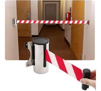 Retractable Queue Barrier Tape - Wall-Mounted Crowd Control Belt, 2/3/5m Length for Banks, Events & Public Spaces - Stanchion Tape for Effective Line Management