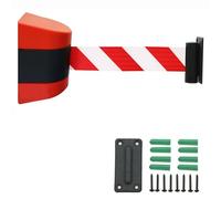 Retractable Queue Barrier, Wall Mounted Crowd Control System with Accessories for Playground, Park, Hotel - Perfect for Managing Lines and Organizing Events