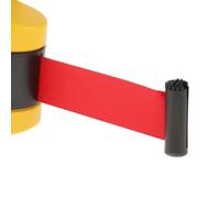 Retractable Queue Barriers Queue Belt Crowd Control Wall Barrier Wall Mounted Belt Retractable Queue Rope Ribbon Red(3Meter)