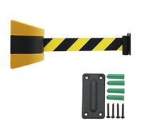 Retractable Queue Belt 16.4FTWallMounted Crowd Control Barrier for Events Playgrounds Parks & HoteYellow Safety Belt for Effective Crowd Management