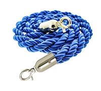 Retractable Queue Management Rope Stainless Steel Hook Braided Hemp Barrier Rope for Crowd ControlStanchion Rope for Visitor Guidance Durable Waiting Line Divider