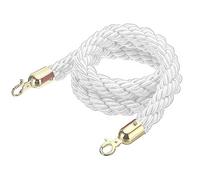 Retractable Queue Management Rope with Silver Hooks 0.6m/2ft Hemp RopeBarrier Sturdy and Durable Ideal for Event Crowd Control and Line Signage