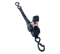 Retractable Ratchet Strap, Self-Tightening 6.56 ft / 2 Meters Strap, Heavy Load Capacity, Long-Term Polyester, Zinc Alloy Hooks, Easy to Use Motorcycle Strap for Cargo and Luggage Securing