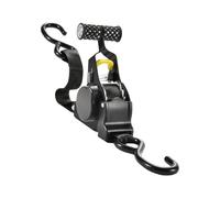 Retractable Ratchet Straps - 10ft Auto-Retracting Tie-Downs, 3000lb Break Strength Marine & Cargo Straps, Stainless Steel Boat Transom Tie-Downs, Top Performance Hauling, Stealth Black Professional