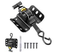Retractable Ratchet Straps - Black Self Retracting Tie Down Securing, Heavy-Duty Hooks with Quick-Lock System Cargo Car for Appliance Bike Boat Kayak Atv Trailer Transport