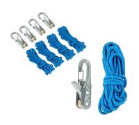 Retractable Ratchet Straps Rope Roller Tensioner Set, Heavy-Duty Roperoller Tie Down with Rollercam Carabiner, Camping Tarp Ratchet Outdoor Rope Adjuster (4-Pack Options) (8pcs)