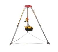 Retractable Rescue Tripod for Confined Spaces 544-1228 kg Load Capacity with Winch & Fall Protection Ideal for Scaffolding & Tree Lifting Safety.