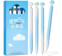 Retractable Rollerball Pen Black Gel Ink Pens 0.5mm Twist-Action Gradient Colors 3D Cloud Decoration Quick-Drying Smooth Writing Pack of 4