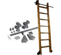 Retractable Rolling Ladder Hardware Kit - Complete Set for Easy Access Storage Solutions