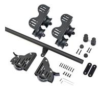 Retractable Rolling Ladder Hardware Kit, Complete Set with Floor Roller Wheels and Extension Track for Sliding Library Barn Ladders