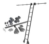 Retractable Rolling Library Ladder Hardware Sliding Barn Door Kit (No Ladder) + Extention Track, Round Tube Mobile Ladder Rail, For Bookshelf/Loft/Home (Size : 20ft/600cm Track kit)