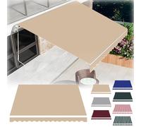 Retractable RV ning Fabric Replacement, Waterproof Outdoor Canopy Cover for Patio, 10x8ft & 12x10ft Sune Shelter, Polyester Canvas (Khaki, 16.5x10ft)