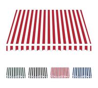 Retractable RV ning Fabric Replacement6.5x3.5m Red Sun e Canopy Polyester Balcony Cover Outdoor Manual Sn for Garden Use
