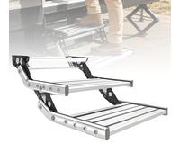 Retractable RV Stairs, Aluminum Pull Out Drop Down Folding Step, Non-Slip Design for Motorhome Campervan Caravan Manual 1 Step