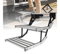 Retractable RV Stairs, Aluminum Pull Out Drop Down Folding Step, Non-Slip Design, for Motorhome Campervan Caravan, 1 Step Manual
