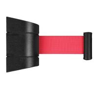 Retractable Safety Barrier Belt - 33FT Wall-Mounted Crowd Control Rope for Parks Hotels Playgrounds - Red Queue Management Belt for Effective Crowd Control and Safety Solutions