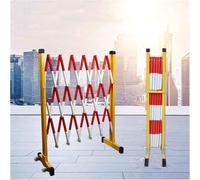 Retractable Safety Barrier - Expandable Folding Guardrail for Pedestrian Control Industrial Safety and Event Management - Portable Adjustable Security Solution