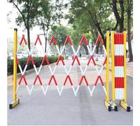 Retractable Safety Barrier for Construction Sites - Expandable Guardrail with Wheels, Mobile Worksite Safety Rail for Enhanced Workplace Security & Maintenance