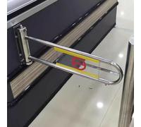 Retractable Safety Barrier for Supermarkets & Malls - 2 Pivoting Barriers, Yellow & Silver, Perfect for Crowd Control & Import Protection