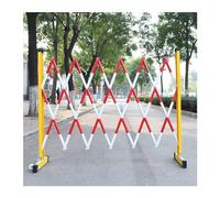Retractable Safety Barrier - Mobile Parking Fence Expandable 1.2m Height Red & Black Foldable Security for Garage & Construction Sites 47x59 Inches