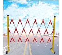 Retractable Safety Barrier - Portable Folding Metal Barrier - Space-Saving Industrial Crowd Control Solution - Mobile Security Fence for Events & Venues