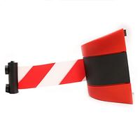 Retractable Safety Barrier with Magnetic Tape, Queue Management Post, ABS Housing, Automatic Locking Function, Crowd Control Belt for Event and Line Management