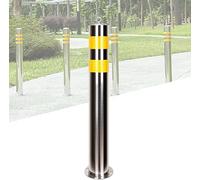 Retractable Safety Bollard Post, Traffic Barrier for Garage Parking Lot Security, Heavy Duty Lockable