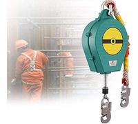 Retractable Safety Fall Arrest Device, Dual Locking Inertia Drum, Perfect for Roof and Building Construction, 7m Height, OSHA Compliant Safety Equipment.