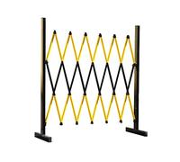 Retractable Safety Gate - 1.2m Height Portable & Foldable Traffic Barrier Expandable Construction Gate for Outdoor Use (Yellow & Black)