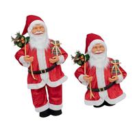 Retractable Santa Figurine With Flexible Design For Holiday Family Activities And Space Saving Decoration Adjustable Height Christmas Santa Ornament