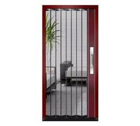 Retractable Screen Door, Aluminum Folding Sliding Doors for Patio Bedroom Kitchen, Side Opening(Red Right,1460x2030mm)