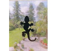 Retractable Screen Door Decals - 5 per Package - Keep Children Safe - Alert Birds, Dogs, Kids - Warn, Protect, Window Safety - Geckos (Black)