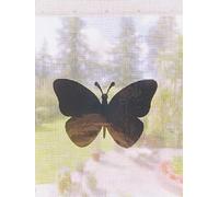 Retractable Screen Door Decals - 5 per Package - Keep Children Safe - Alert Birds, Dogs, Kids - Warn, Protect, Window Safety - Butterflies (Black)