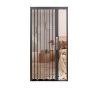 Retractable Screen Door, Folding Invisible Design, Anti-Cat & Dog, Aluminum Alloy with Lock, Breathable for Bedroom