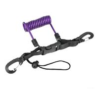Retractable Scuba Diving Lanyard Spring Cord with Quick Release Clip Anti Drop Lanyard for Camera Dive Lights and Fishing Gear(Purple)