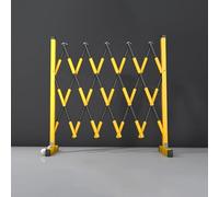 Retractable Security Barrier - Industrial Expandable Traffic Fence with Casters Ideal for Parking Lots Construction Sites and Streets (Yellow 3ft)