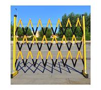 Retractable Security Barrier - Mobile Expandable Parking Gate Red & Black 1.2m Height Foldable Safety Barrier for Garage & Construction Sites 47x59 Inches