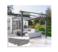 Retractable Shade Sails UShaped Sliding Roller Blinds with Mounting Kit Easy Installation for Patio Cover Glass House Awning (Size: W0.9*L/W2.95*L9.84ft)