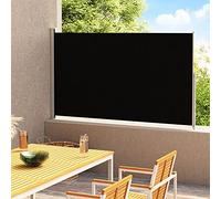 Retractable Side Awning 200x300cm Black - Outdoor Wind & Sun Protection for Patio, Balcony, Garden - Stylish Easy Installation Shade Solution