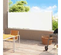 Retractable Side Awning 200x500cm Cream - Outdoor Sunshade, Wind Protection, UV-Resistant Shade for Patio, Balcony, Terrace, Weatherproof Shelter