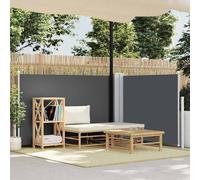 vidaXL Retractable Side Awning Anthracite 100x600 cm UK
