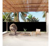 Retractable Side Awning Black 160x1000 cm Polyester PU Coated Steel+Alu RollerXL