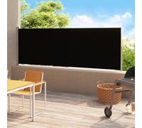 Retractable Side Awning Black/Grey 220x500 cm Polyester PU Coated Steel 180g/m2