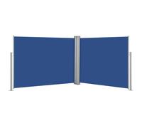 vidaXL Retractable Side Awning Blue 140x1000cm Garden Screen Sunshade Shelter